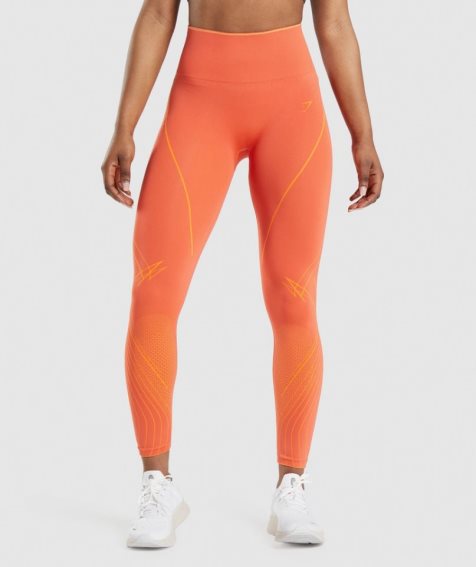 Legginsy Gymshark Apex Seamless High Rise Damskie Pomarańczowe | PL 459LCU